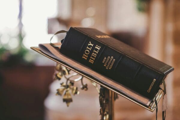 Bible on it's side